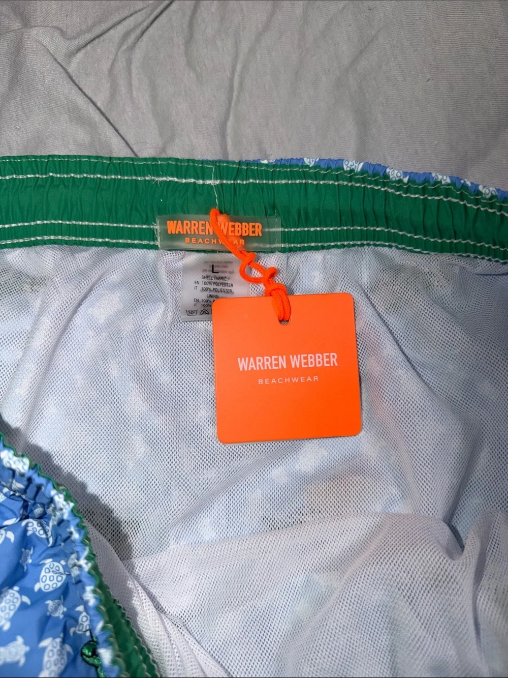 Warren Webber Beachwear Light Blue Printed Women’s Drawstring Shorts